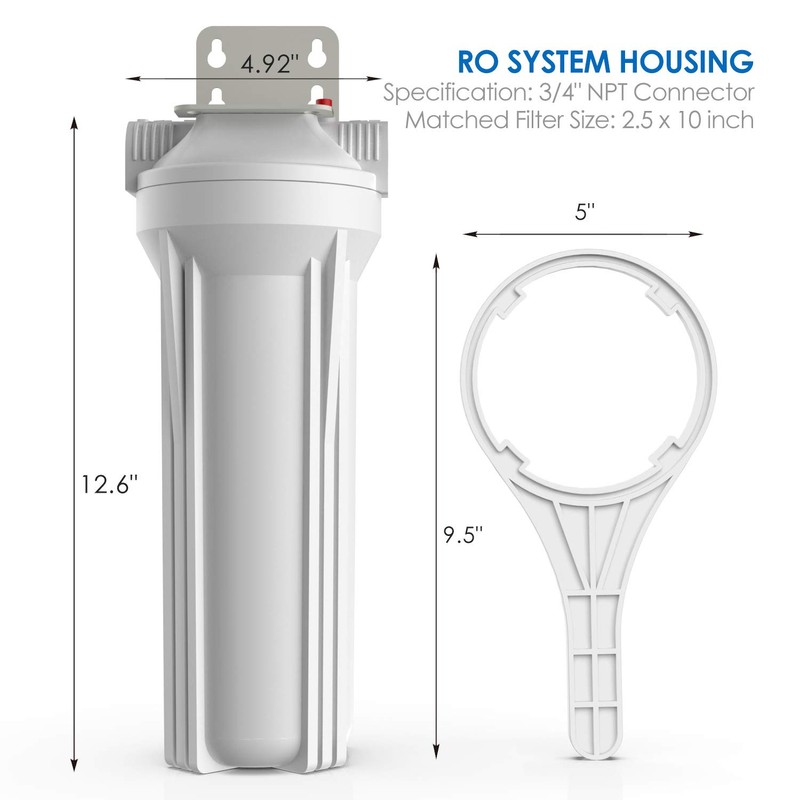SimPure Whole House Water Filter Housing, Inline Water Filter for