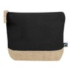 Fairtrade Kulturbeutel aus Baumwolle und Jute, 21,5 x 16,5 x