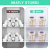 Lelife Breast Milk Storage Containers for Fridge, Fridge Organizer Bins