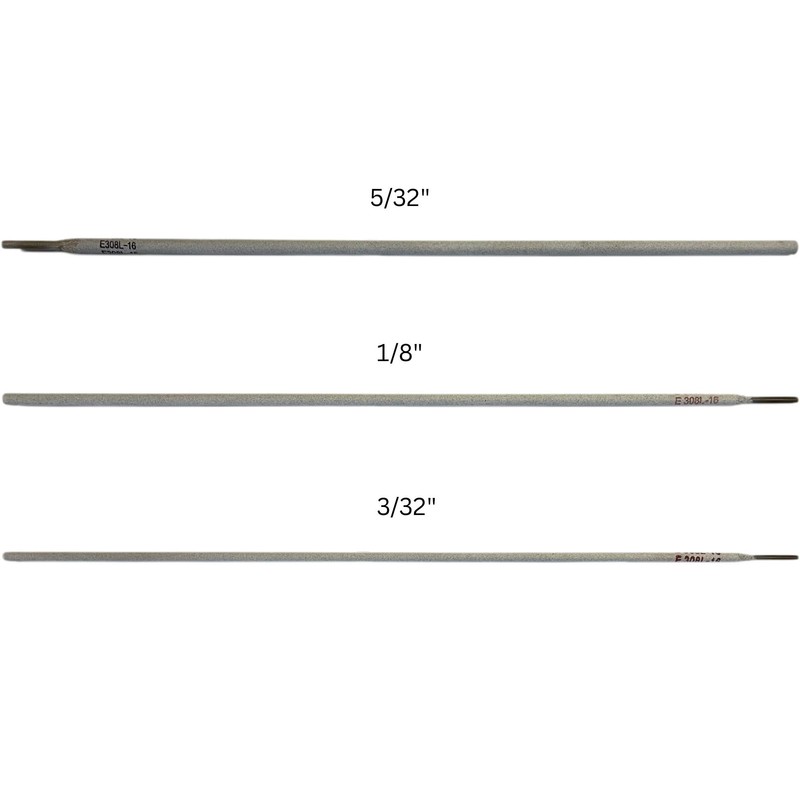 E308L-16 1/8" x 14" Stainless Steel Electrode 1/2-lb 1-lb 2-lb