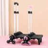 Lightweight Foldable Backpack Trolley – Black 3-Wheel Rolling Hand Truck