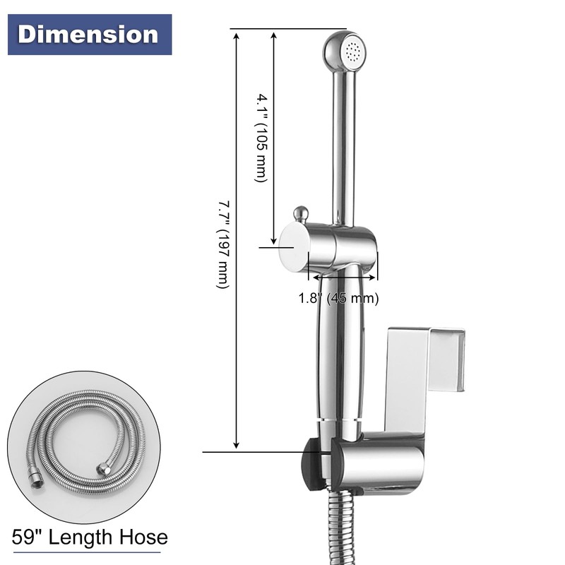 Bathfinesse Bidet Sprayer for Toilet, Solid Brass Handheld Bidet Attachment