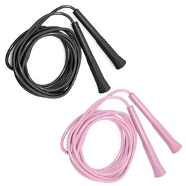 FEELCAT Jump Rope, Elementary School Students, Easy to Fly, Double Unders, Sports Jump Rope for Adults, Kids, Jump Rope for School (Black+Pink)