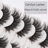 Losha Eyelashes Fluffy Natural Cat Eye False Eyelashes 7 Pairs