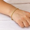 Philip Jones Gold Plated 3mm Tennis Bracelet Created with Zircondia®