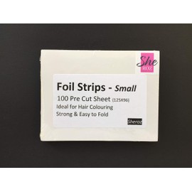 Pre Cut Foil Strips For Hair Colouring, Tinting & Dyes 100 x Short Sheets
