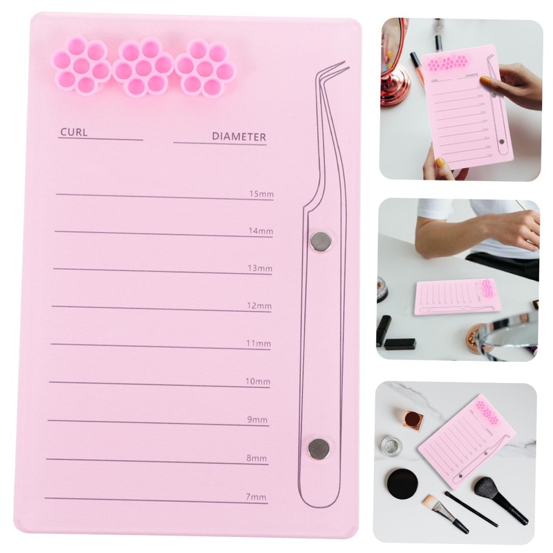 FOMIYES Acrylic Lash Tray for Eyelash Extensions Lightweight Eyelash Pallet