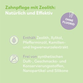 Zeolith MED Zahncreme 75 ml, Premium Xylit Zahnpasta ohne Fluorid, natürlicher Wirkstoffkomplex