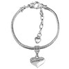 Goddaughter Girls Adjustable Starter Charm Bracelet with Heart Pendant and