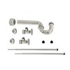 Westbrass D1538L-07 Pedestal Sink Lavatory Supply Line Kit with P-Trap