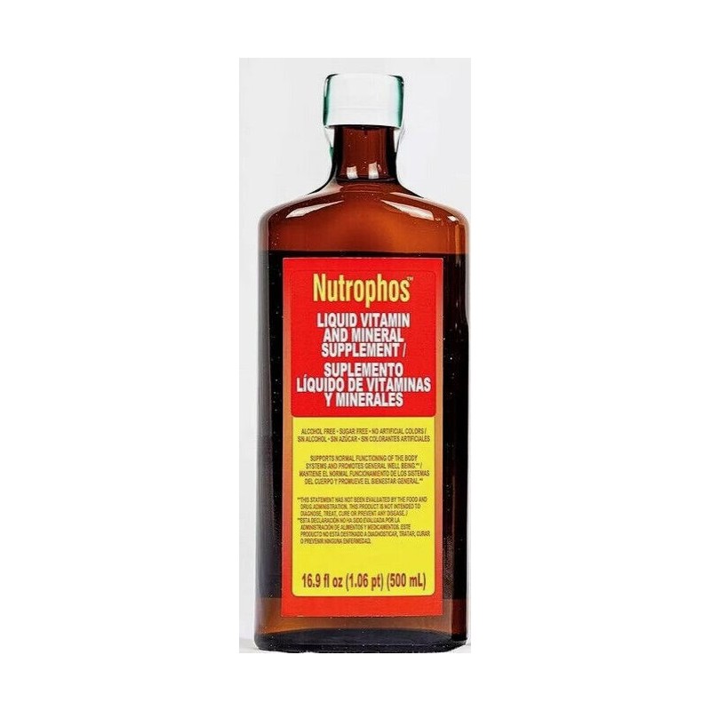Nutrophos Liquid Dietary Supplement with B vitamins and minerals 16.9oz