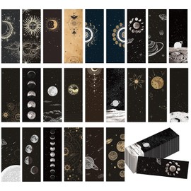 72 Marcadores de Libros de Luna Espaciales Marcador de Libros Celestial para Lectura Marcalibros para Amantes de Libros Marcapágina de Doble Cara para Recuerdos de Fiesta de Luna Niños Estudiantes