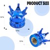 MEAJOO 4PCS Crown Tire Valve Stem Caps, with O Rubber