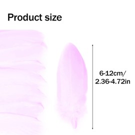 TYEQWT 400 Pcs Feathers for Crafts, Ideal for Wedding Ornament, Feather Mask Making, DIY Feather Boa, Dream Catcher Decoration, Coloured Feathers (Light purple)