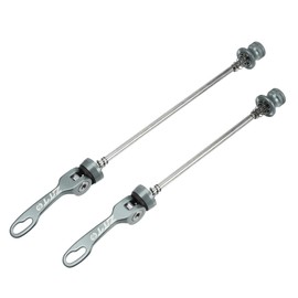 A ABSOPRO Bicycle Quick Release Axle Skewers 5.91 Inch 7.28 Inch Titanium Tone Pack of 2