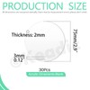 Keadic Round Acrylic Blanks Bulk with Hole, Clear Acrylic Ornaments