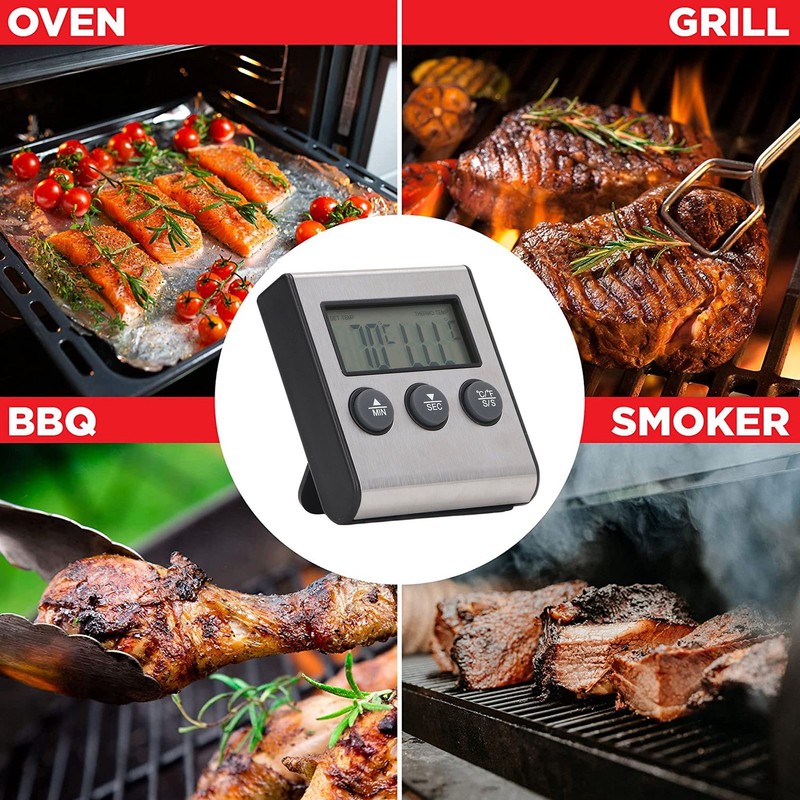 Meat Thermometer Electronic with Probe Digital Oven for Cooking Kitchen