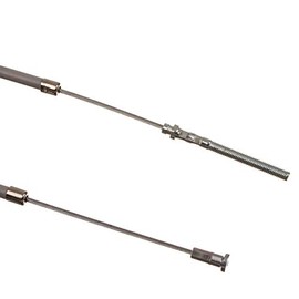 Motoflex rear brake cable, grey, new version (cast aluminium brake plate) - Simson KR50