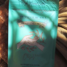Organic Oasis French Sea Salt - High Mineral Salt - Hydration  -  Organic Natural - Celtic Sea - Mineral Sea Salt - Flavor Savory - - Type: Fine Grind, Size: 8 oz (1/2 lb)