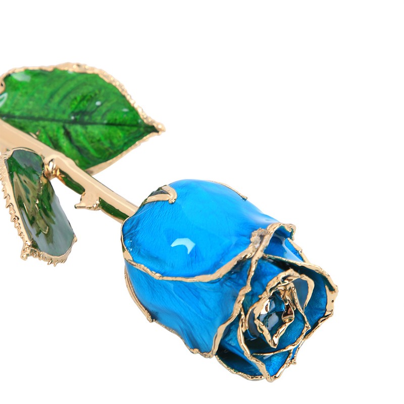 24K Gold Plating Rose Flower with Base Gift for Valentines