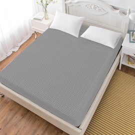 Grounding Bed Sheet, Grounding Mat Earthing UK with 10% Silver Fiber & 90% Organic Cotton, Natural Wellness and Healthy Earth Energy Mat (140x200cm Gray)