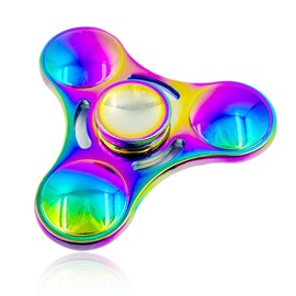 Zoltrax Fidget Spinner - Stainless Steel Rainbow Fidget Toys for Adults,high-Speed EDC ADHD Focus Stress Relief, Durable Metal Hand Spinner