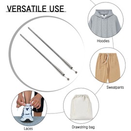 TECHPLUS 2PCS Spring Drawstring Threader Tool – Versatile Elastic Band, Lace, and Cord Insertion Solution for Pants, Sweatpants, Shorts, and Hoodies – Sewing Craft Essential