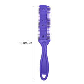 Yosoo DIY Hair Razor Comb Professional Dual Side Scissors Slim Hair Cutting Tool Purple