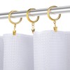 Curtain Rings with Clips 12 Pack, Luxury Style of Curtain