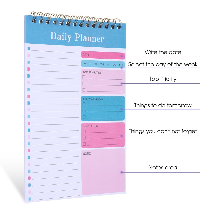Molain 10 Pack Daily To Do List Notepad, Beautiful To