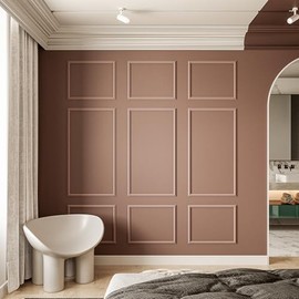 Birdeco Wall molding kit, pre-Cut, Glue Included, Ready to Assemble for DIY Lovers | 3 Top 3 Middle 3 Bottom