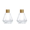 2Pcs 60ml/2oz Diffuser Bottles Empty Refillable Glass Diffuser Jars Aromatherapy
