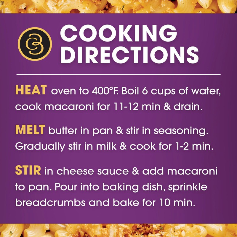 Cracker Barrel Oven Baked Mac and Cheese, 1 Pouch, for