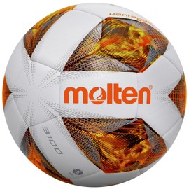 Molten 3100 Vantaggio Football | Premium Hybrid Match Ball | Bonded Seam with Padded TPU Cover For Excellent Control Shape Retention | Size 5 - For Boys and Girls Aged 14 plus & Adults | Orange