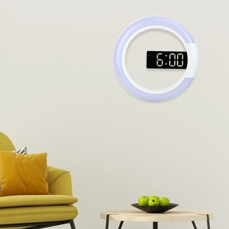 Innovative Modern Style LED Wall Clock Home Decoration with Alarm