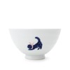 World Create 15118 Indigo Flower Hasamiyaki Rice Bowl, Red