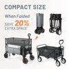 TIMBER RIDGE 350L Extra Large Collapsible Folding Wagon Carts with