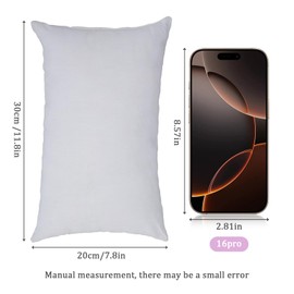 Small Pillow 10.2" X 5.9"(26 x 15cm), Nap Small Cushion with 2 Mini Pillow Cases (Pink and grey), Rectangle Cushion Travel Pillows, Cushion Inserts for Kids, Adult, Pets, Neck and Knee Support
