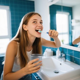 Stainless Steel Bathroom Brush Cup -5-Ounce hot and Cold Beverage Universal - Outdoor Sports Travel mouthwash Cup with Leak Proof Design Suitable for Home and Business Travel Dual scenarios (Grey)