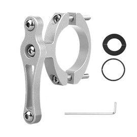 SHULLIN Bicycle Water Bottle Handlebar Mount Bottle Holder Adapter Bicycle Universal MTB Bottle Holder Adapter Aluminium Seat Post Handlebar Mount Bicycle Water Bottle Holder 1 Piece (Silver)