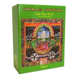 CHARLES FAZZINO Art "BOLLYWOOD" Glitter & Jewels 1000 pc Puzzle