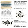Cermant 1400Pcs 6 Values Electronics Component Assortment Kit，Electrolytic Capacitor, LED