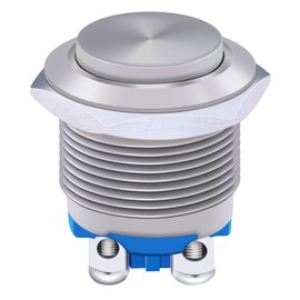 Twidec/16mm Waterproof Stainless Steel Metal Shell Momentary Raised Top Push Button Switch 3A/12~250V SPST 1NO Start Button for car Modification Switch M-16-T-G