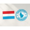 2 x 10cm Wide Luxembourg Vinyl Stickers - Flag Map
