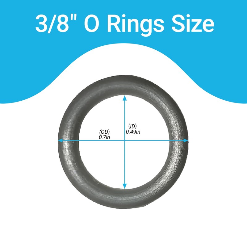 100-Pack 3/8" Pressure Washer Quick Coupler O-Rings Fit for M22
