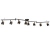 CRAFTRONOS 8 Light Foldable Track Lighting Kit, Matt Black Brass