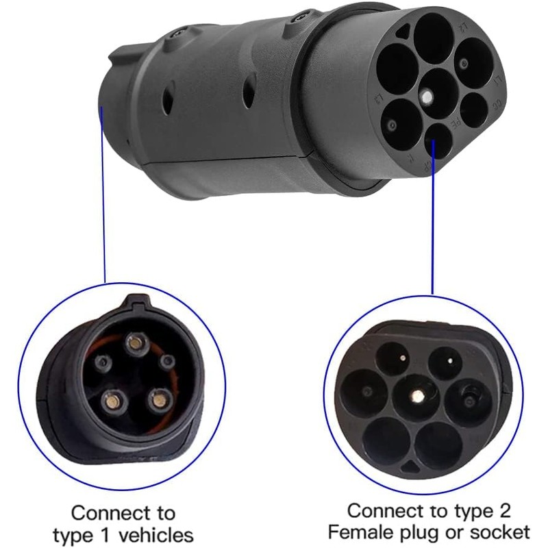 Type 2 to Type 1 ev charging cable 230V 32A