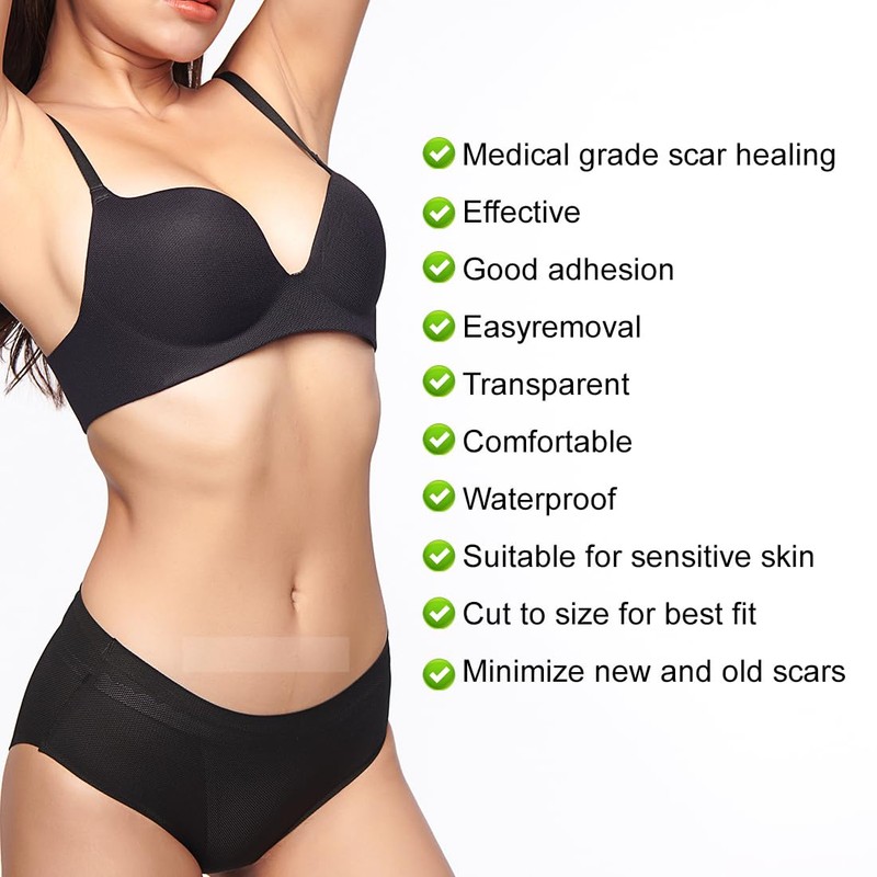 Silicone Scar Sheets 1.6" x 6" Silicone Scar Tape for