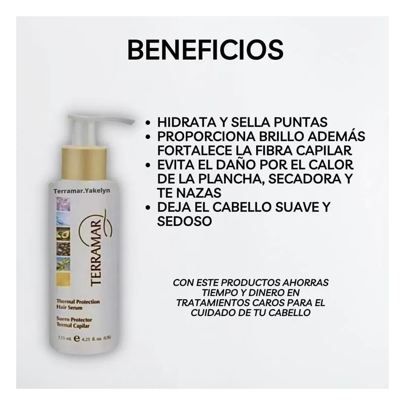 Aceite Para El Cabello 3en1 Terramar+ Suero Protector Termal