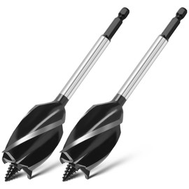 2-Piece Wood Drill Bit 40 mm x 165 mm Hex Shank Auger Drill Bit for Softwood and Hardwood Plastic Drywall and Composites